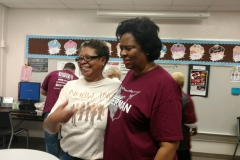 NHBW Member Eleanor Edmund with Principal Eartha Linson
