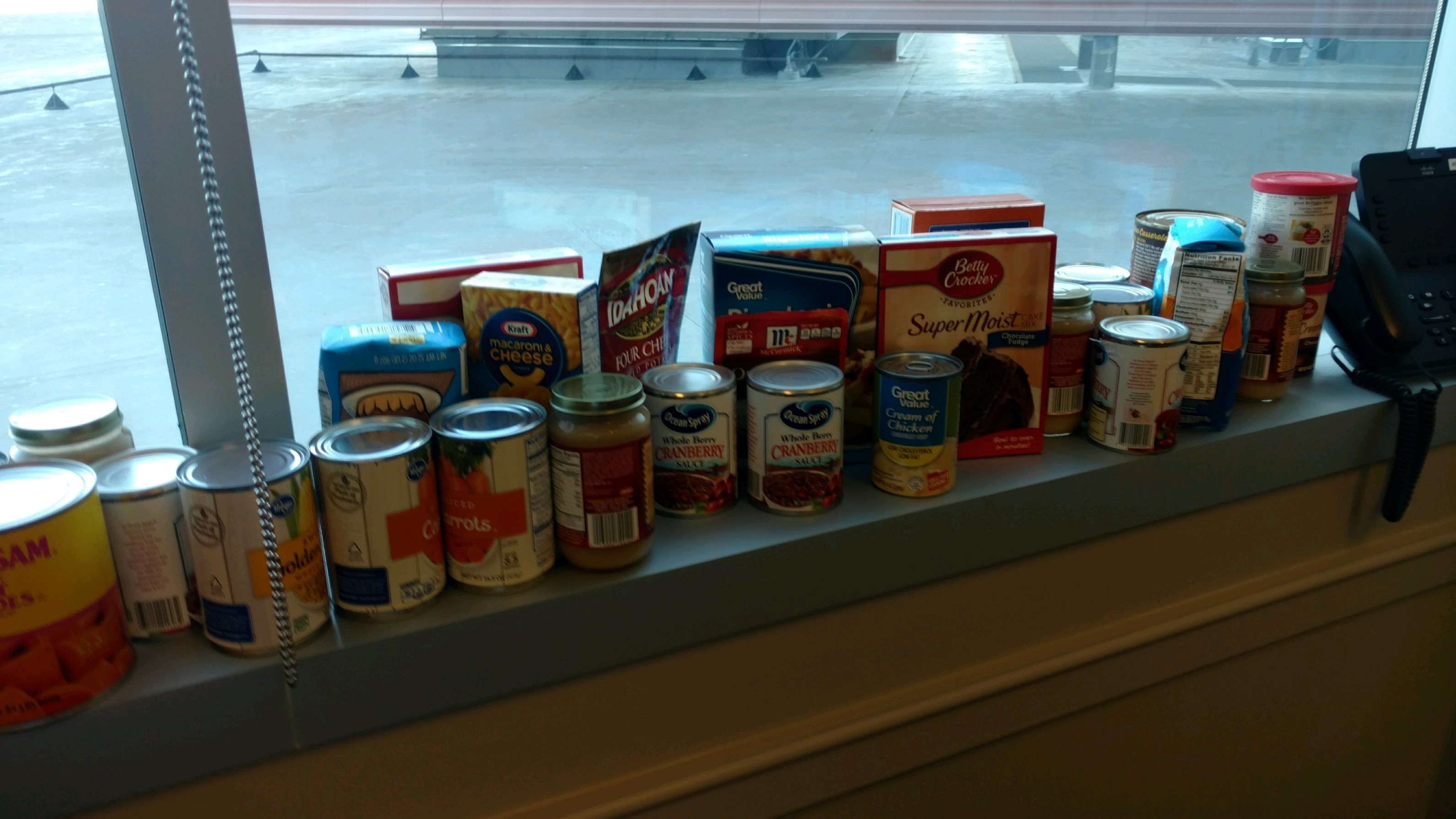 NHBW Thanksgiving donation items