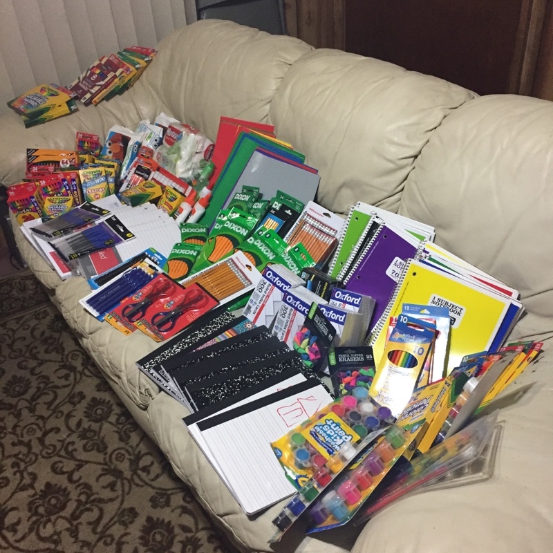 School Supply donation to Wakefield ES in Sherman Tx